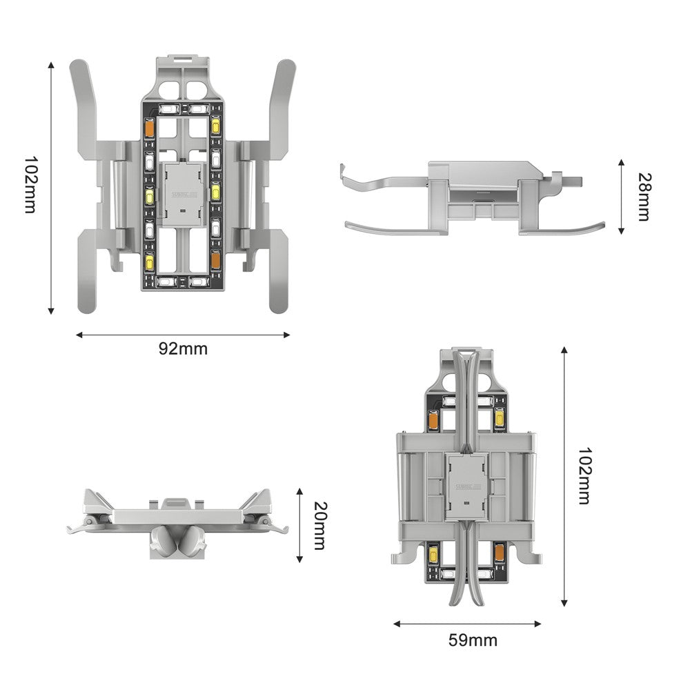 STARTRC 1111016 for DJI Mini 3 Pro Drone Foldable Landing Gear LED Light ABS Anti-fall Heighten Stand