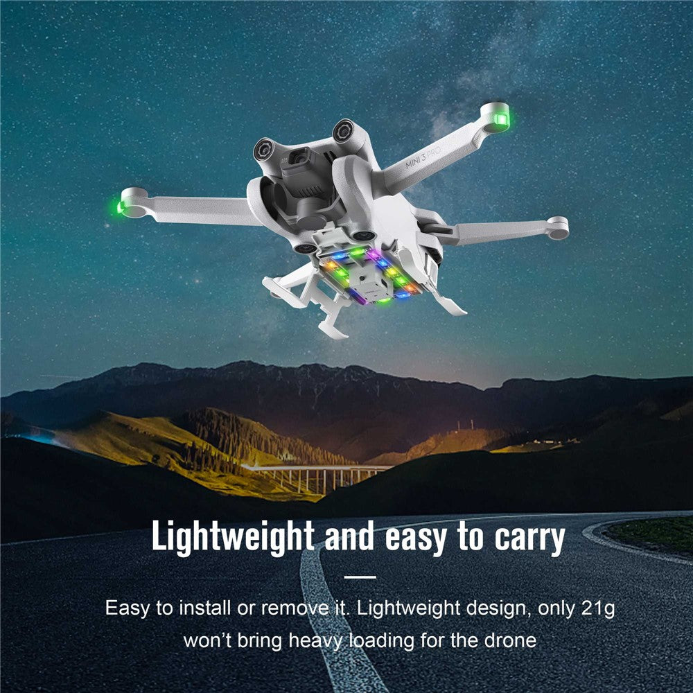 STARTRC 1111016 for DJI Mini 3 Pro Drone Foldable Landing Gear LED Light ABS Anti-fall Heighten Stand