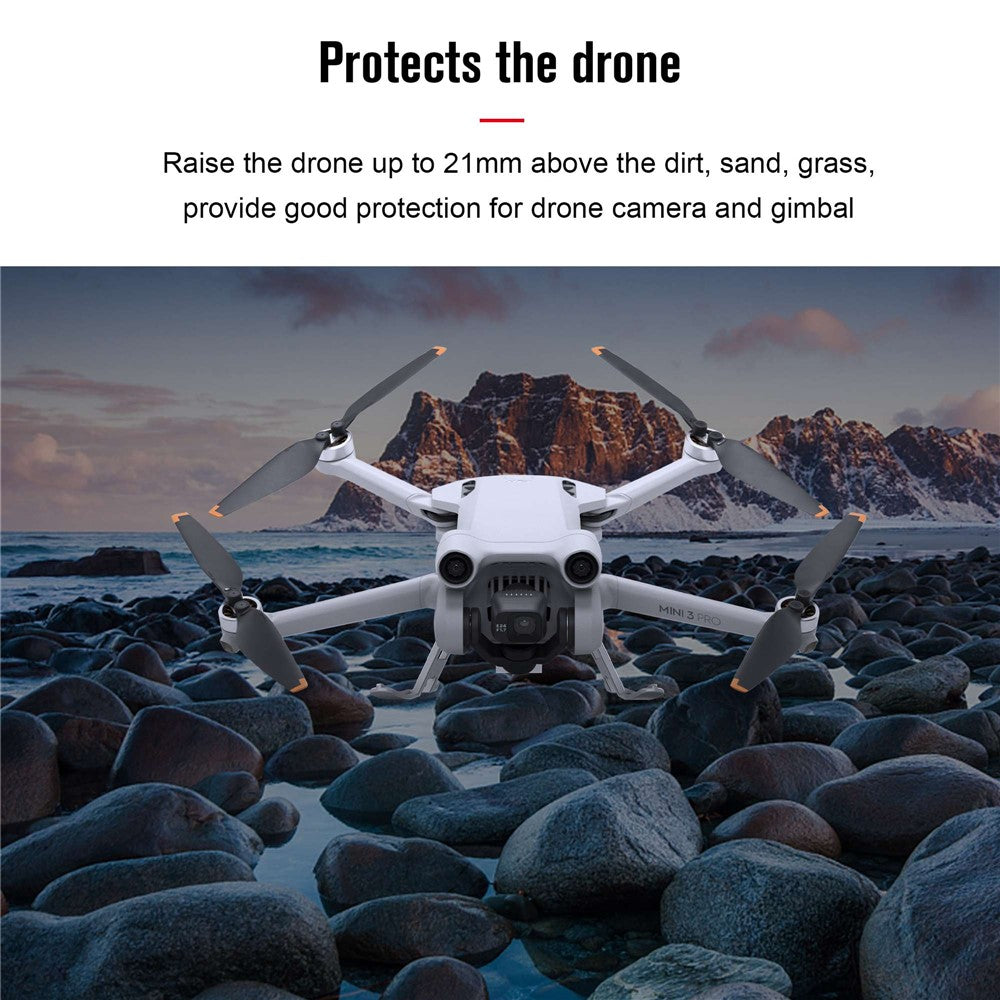 STARTRC 1111016 for DJI Mini 3 Pro Drone Foldable Landing Gear LED Light ABS Anti-fall Heighten Stand