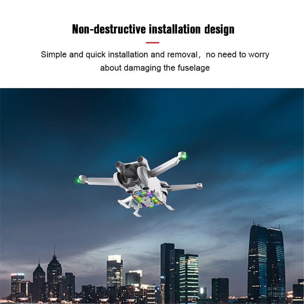 STARTRC 1111016 for DJI Mini 3 Pro Drone Foldable Landing Gear LED Light ABS Anti-fall Heighten Stand