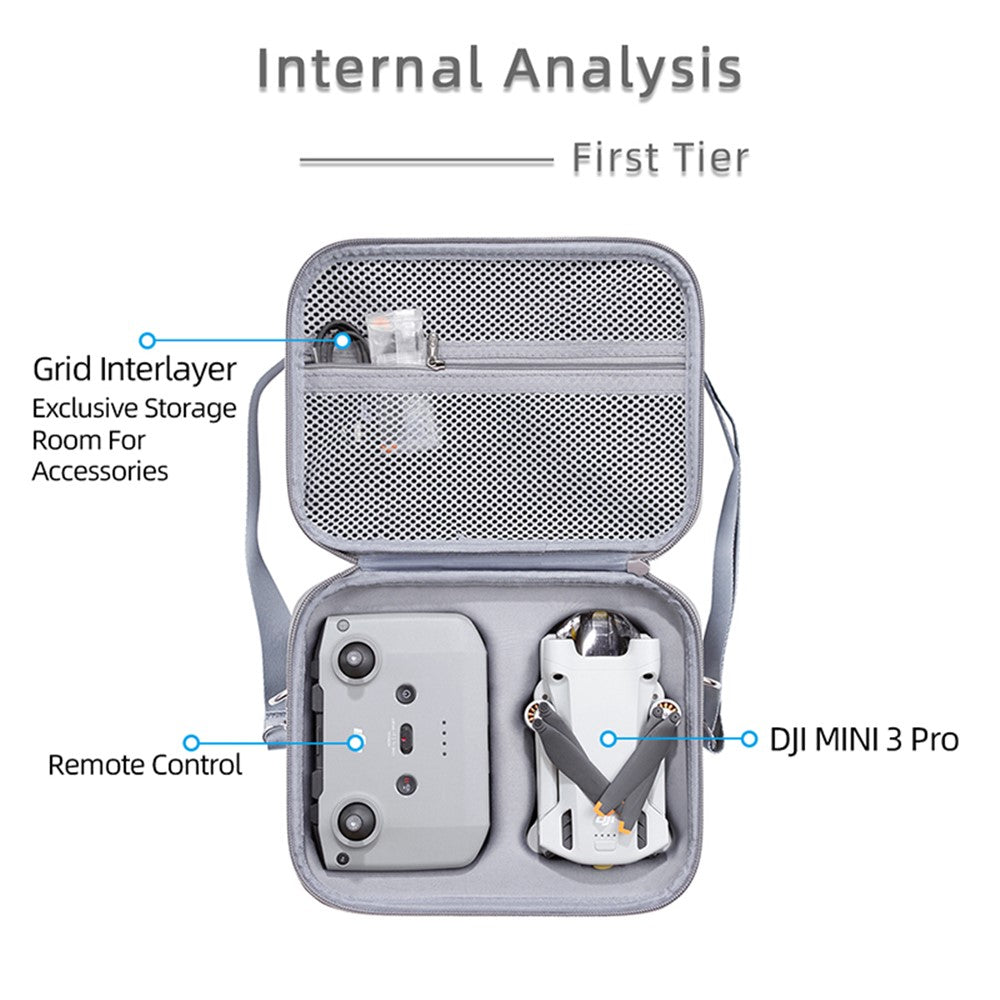 Hard Shell Storage Case for DJI Mini 3 Pro (RC N1), Portable Shockproof Carrying Bag Shoulder Bag
