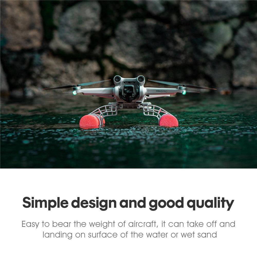 STARTRC 1110988 for DJI Mini 3 Pro Landing Skid Float Kit Landing Gear + Buoyancy Rod Land On Water Accessories