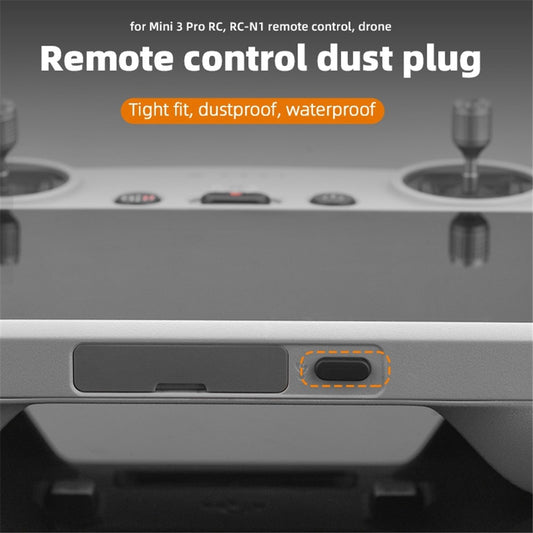 EWB9372 3Pcs Dust Plug for DJI Mini 3 Pro Drone Remote Controller Interface Silicone Waterproof Type-C Port Plugs