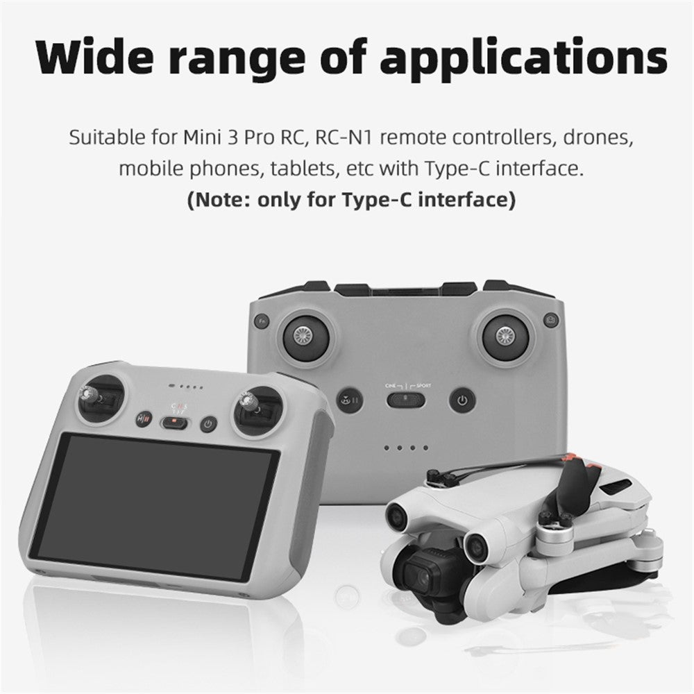 EWB9372 3Pcs Dust Plug for DJI Mini 3 Pro Drone Remote Controller Interface Silicone Waterproof Type-C Port Plugs