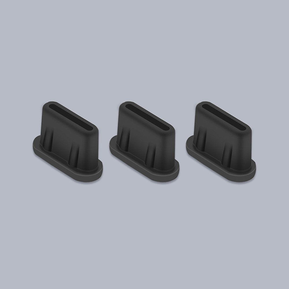 EWB9372 3Pcs Dust Plug for DJI Mini 3 Pro Drone Remote Controller Interface Silicone Waterproof Type-C Port Plugs