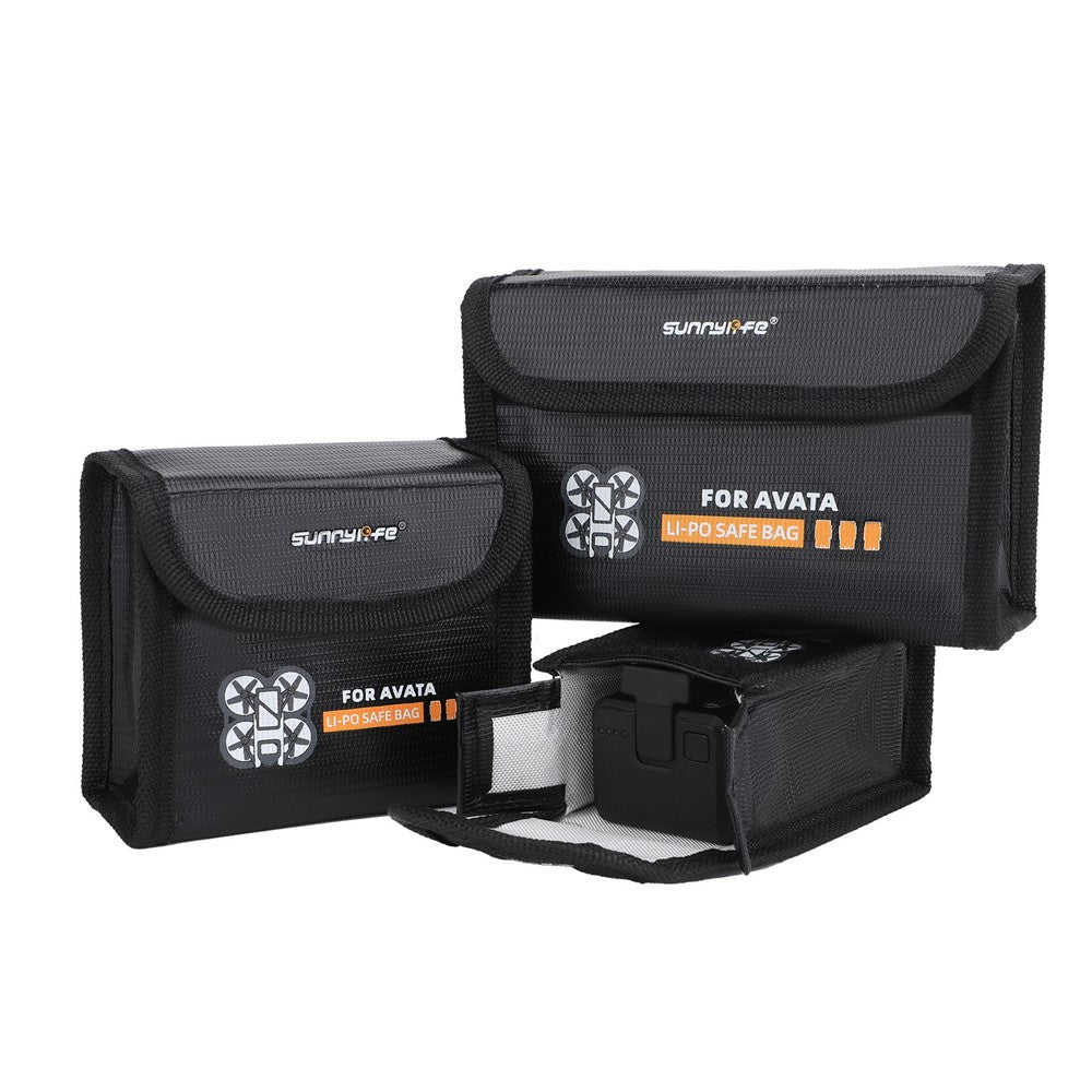 SUNNYLIFE AT-DC478 For DJI Avata 2-Battery Safety Storage Bag Explosion-proof Heat Resistant Lithium Battery Protective Pouch
