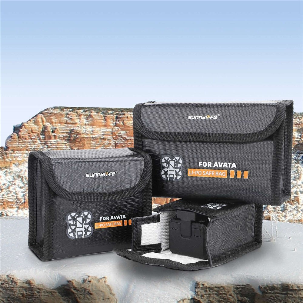 SUNNYLIFE AT-DC479 For DJI Avata 3-Battery Safe Bag Explosion-proof Heat Resistant Lithium Battery Storage Pouch