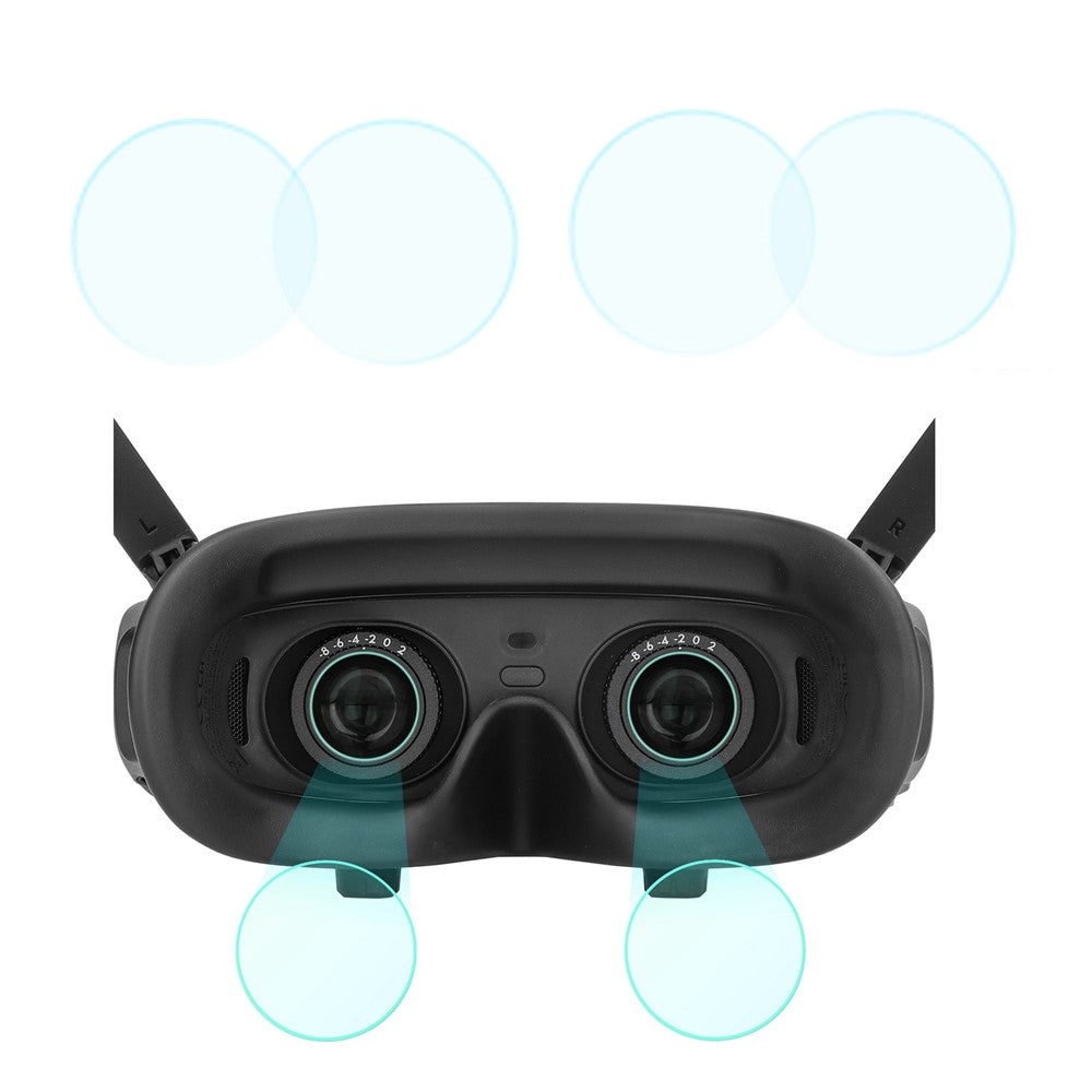 SUNNYLIFE AT-BHM476 2 Pair Protective Film for DJI Goggles 2 FPV Glasses Lens Protector Anti-Scratch HD Film