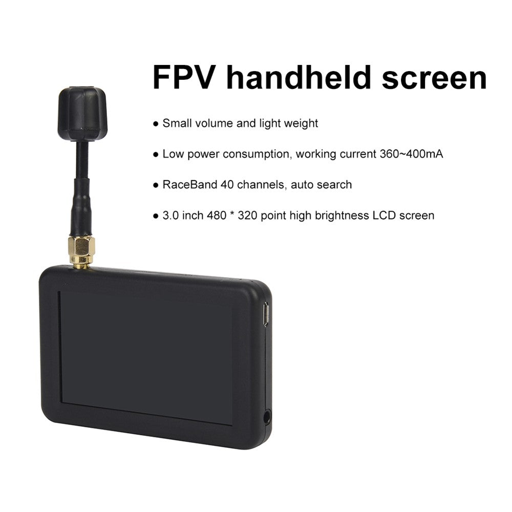 DMKR LS-5804 3-inch Mini LCD Monitor with DVR Built-in Battery for DJI Goggles FPV RC Drone DIY Toy