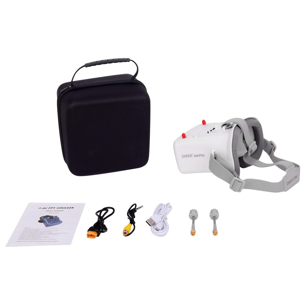DMKR LS-008D Pro 5.8G 40CH First Person View Glasses 4.3 Inch First Person View Goggles Double Antennas for RC Drone Accessories