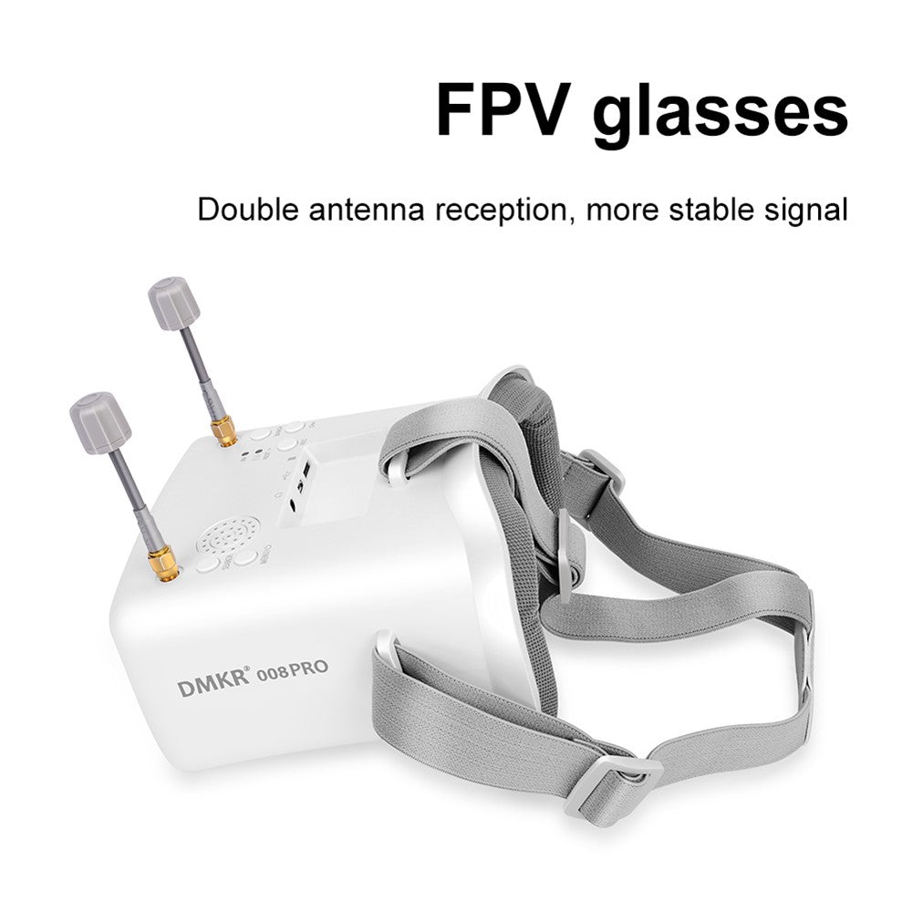 DMKR LS-008D Pro 5.8G 40CH First Person View Glasses 4.3 Inch First Person View Goggles Double Antennas for RC Drone Accessories