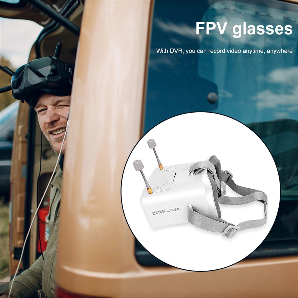 DMKR LS-008D Pro 5.8G 40CH First Person View Glasses 4.3 Inch First Person View Goggles Double Antennas for RC Drone Accessories