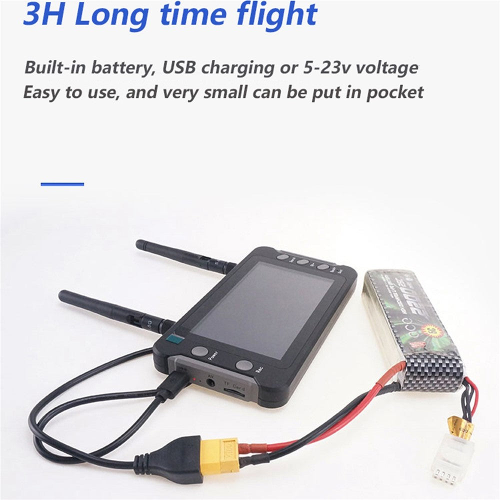LS-5803 4.3 Inch LCD Display 5.8G FPV Monitor with DVR 40CH 16:9 NTSC / PAL Auto Search Video Recording RC FPV Multicopter