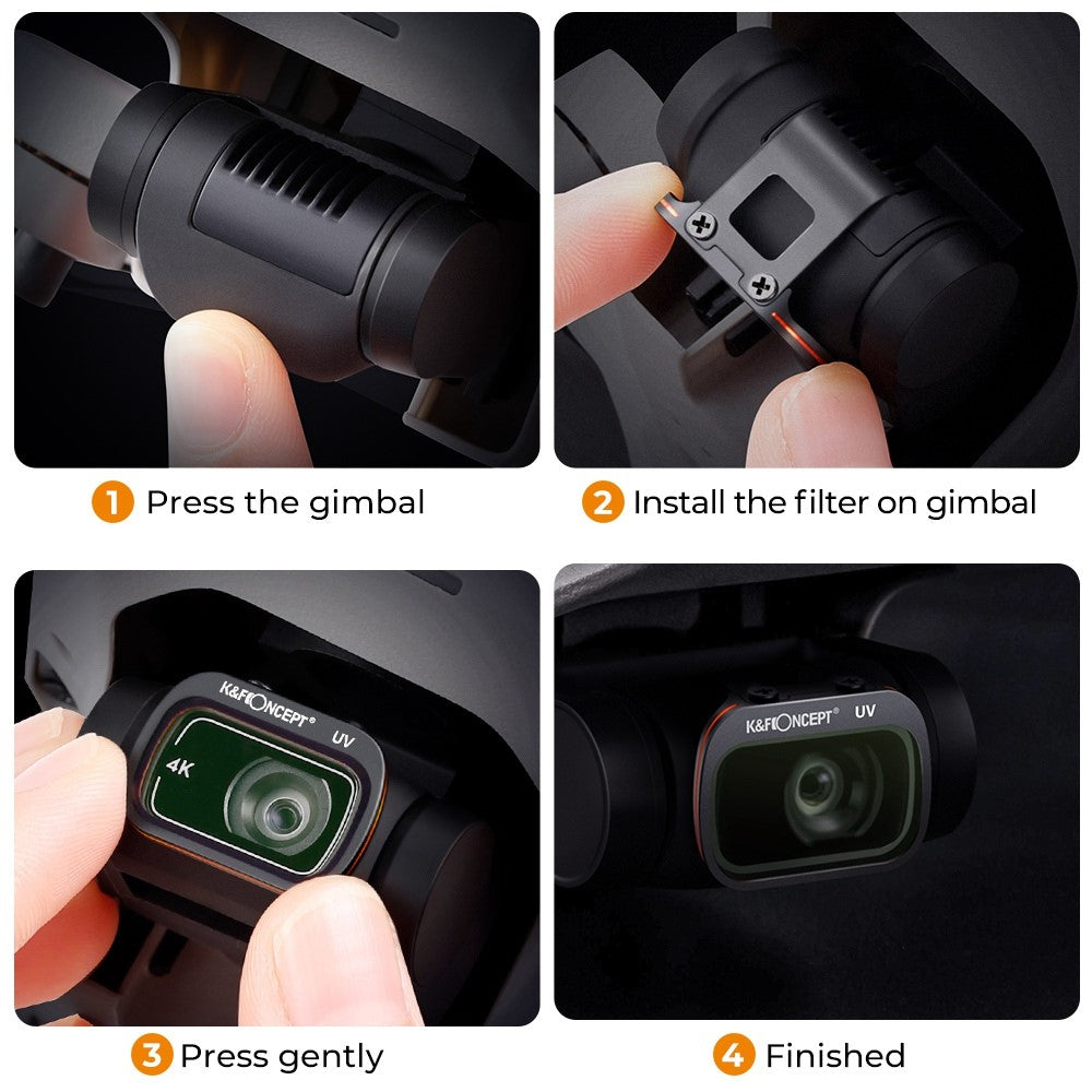 K&F CONCEPT 6Pcs Drone Filter Set for DJI Mavic Mini, UV+CPL+ND8+ND16+ND32+ND64 Multi-Coated Lens Filters