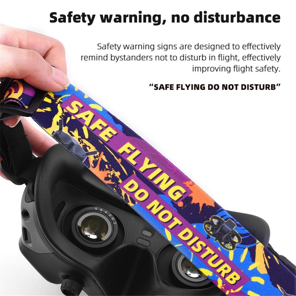 BRDRC DJI-9478 Compatible with DJI Goggles 2 / V2 Colored Headband Flying Glasses Nylon Fixed Strap
