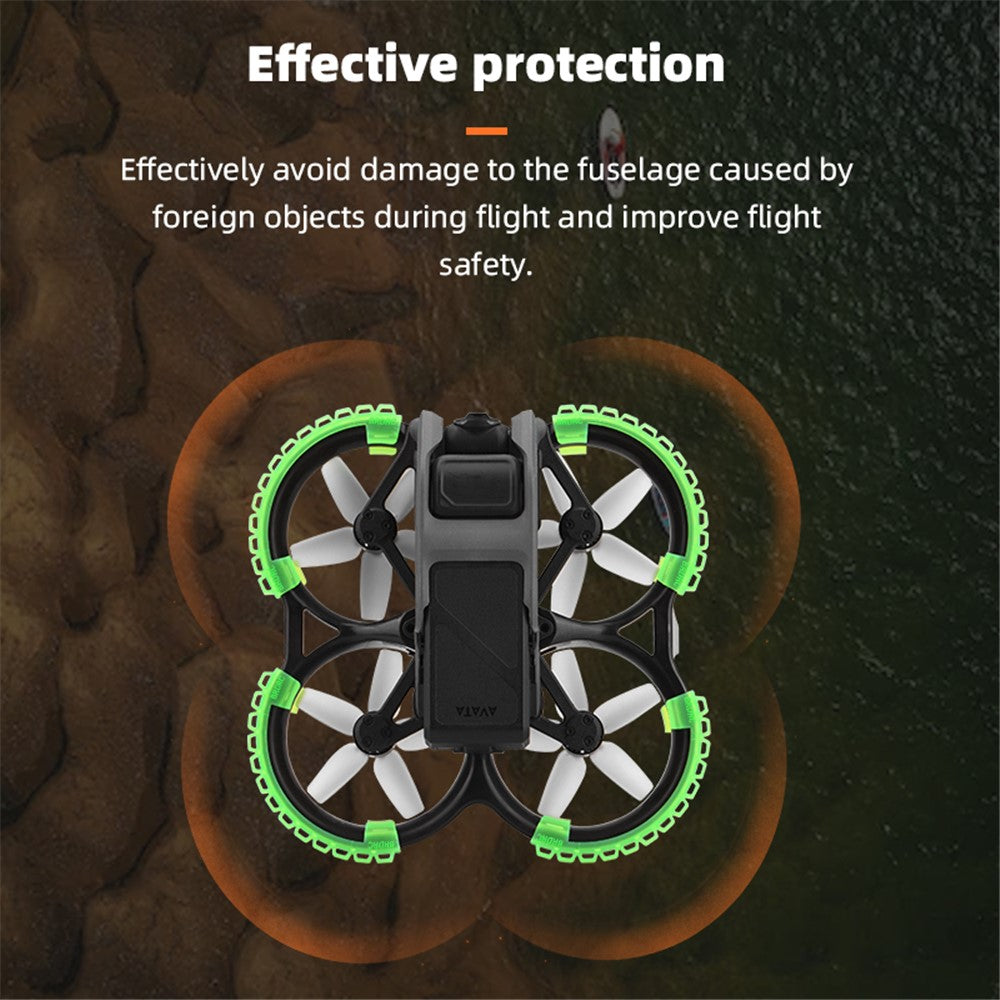 BRDRC 9604 For DJI Avata 4Pcs / Set Drone Propeller Guard Bumper Rings Anti-collision Protection Rings