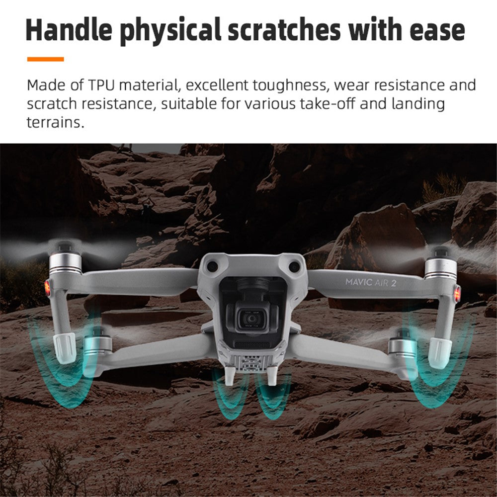 BRDRC DJI-9375 2 Pairs Landing Gear Feet Protector for DJI Mavic Air 2, Legs Protection Cover Anti-abrasion Front Rear Feet Protector Guard