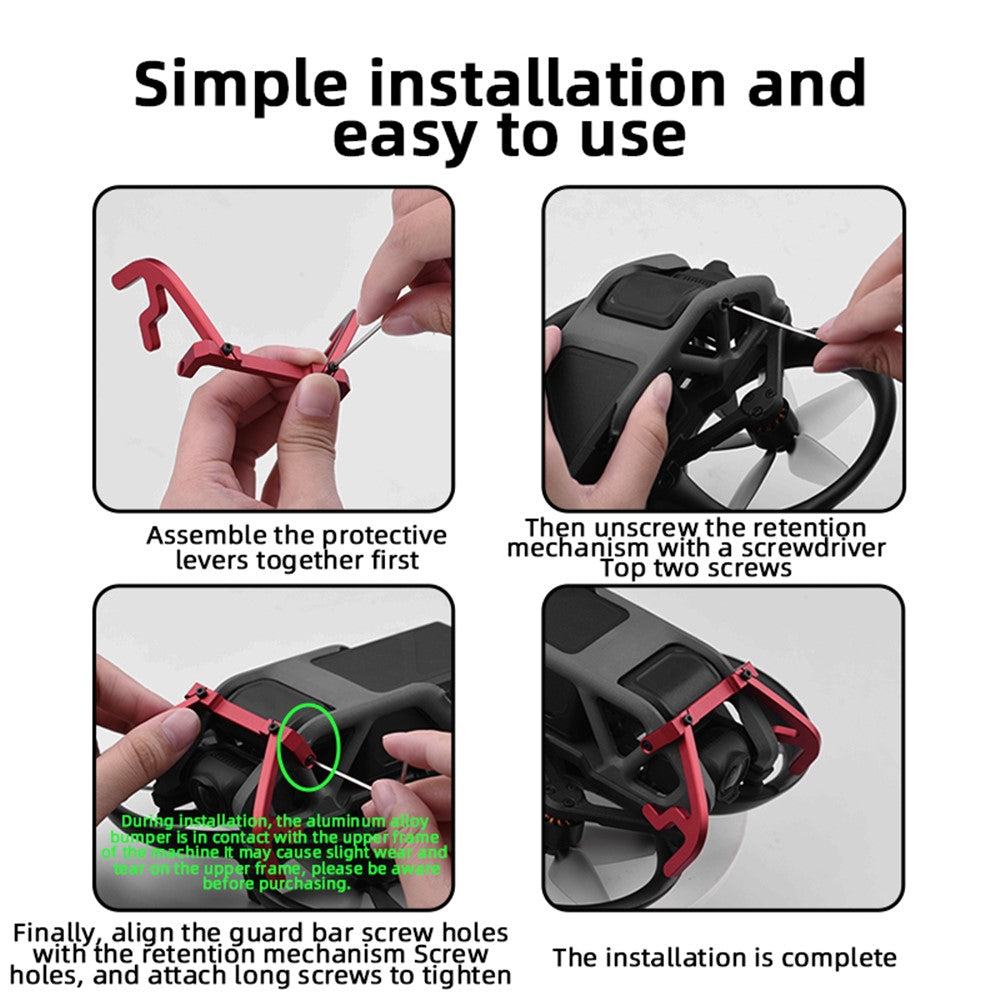 BRDRC For DJI Avata Gimbal Bumper Aluminum Alloy Anti-collision Protection Bar Safety Guard Accessory