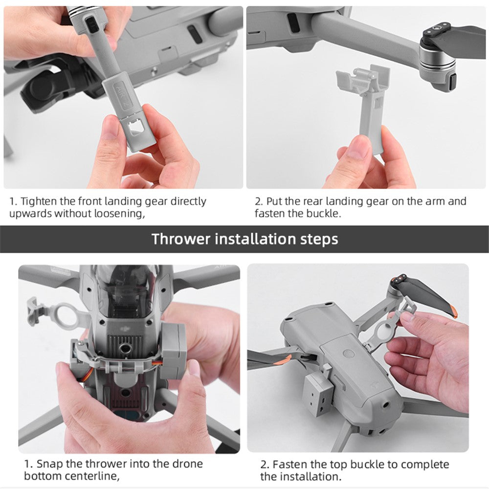 BRDRC DJI-9199 Thrower Landing Gear Set for DJI Air 2S / Air 2 Airdrop System Payload Delivery RC Drone Accessories