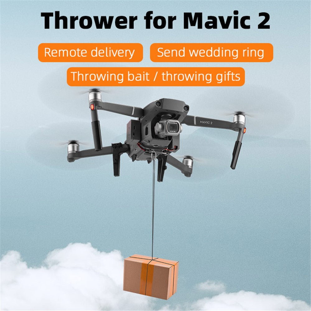 BRDRC DJI-9377 Remote Thrower System for DJI Mavic 2 Zoom / 2 Pro Landing Gear Set Airdrop Delivery Device RC Drone Accessories