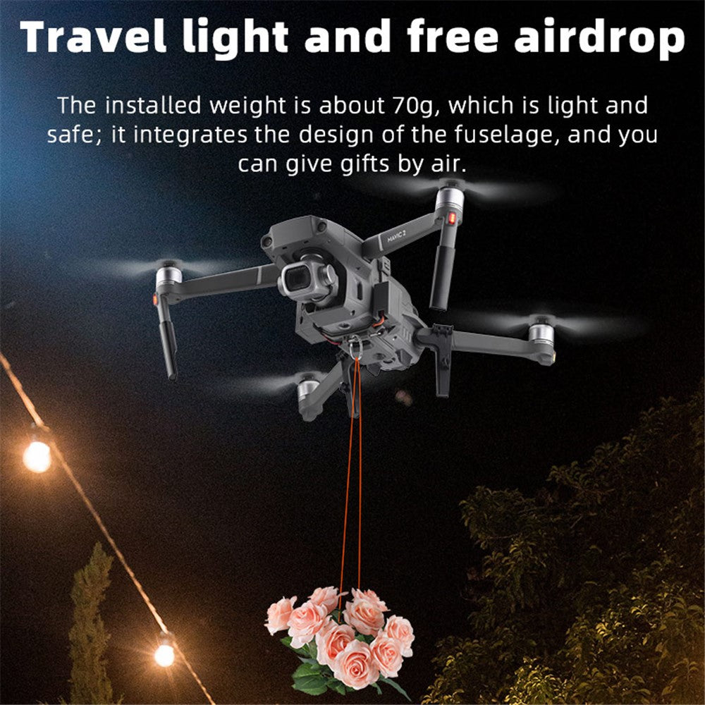 BRDRC DJI-9377 Remote Thrower System for DJI Mavic 2 Zoom / 2 Pro Landing Gear Set Airdrop Delivery Device RC Drone Accessories