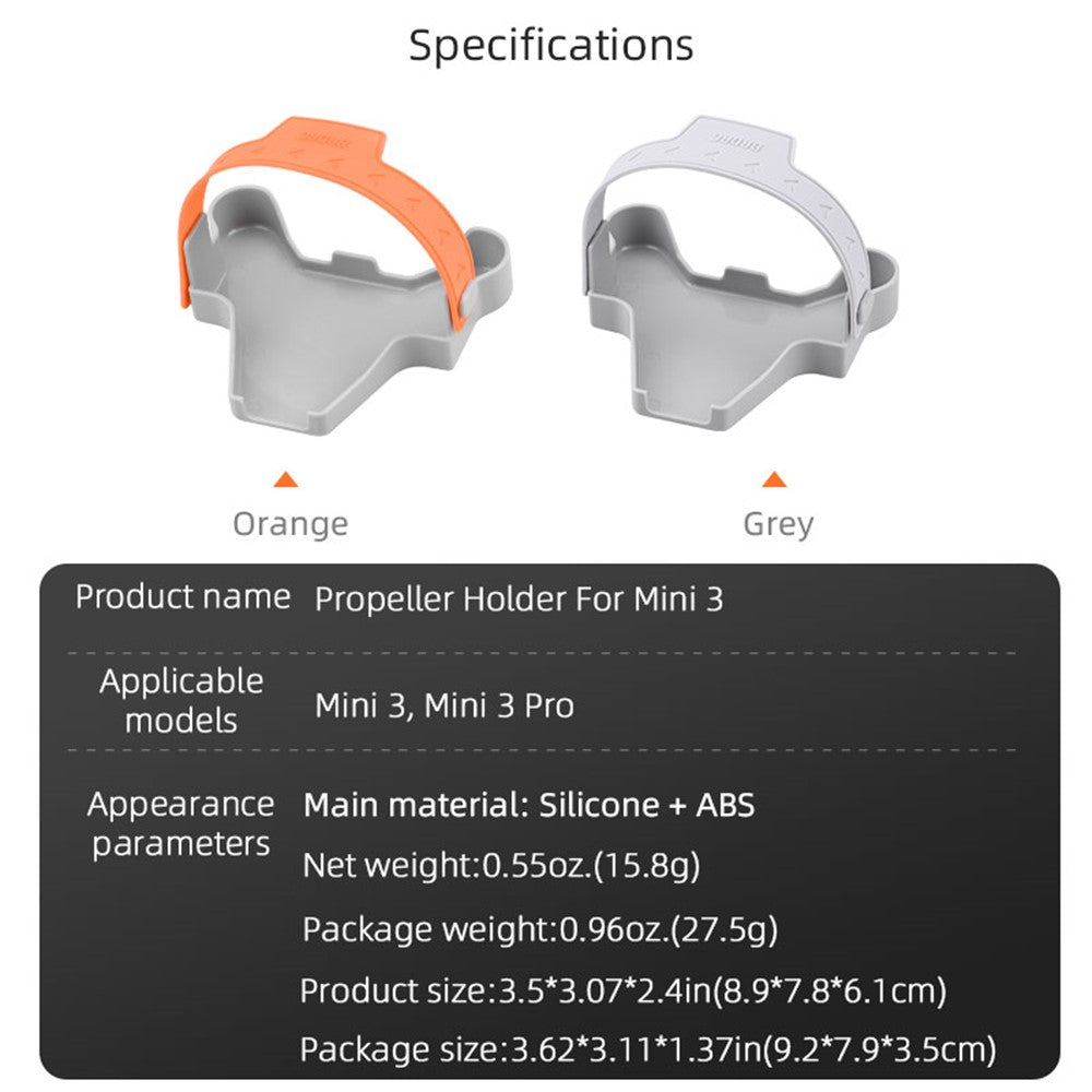 BRDRC BRD9658 For DJI Mini 3 / Mini 3 Pro Drone Propeller Holder Blades Stabilizer Propellers Guard Strap