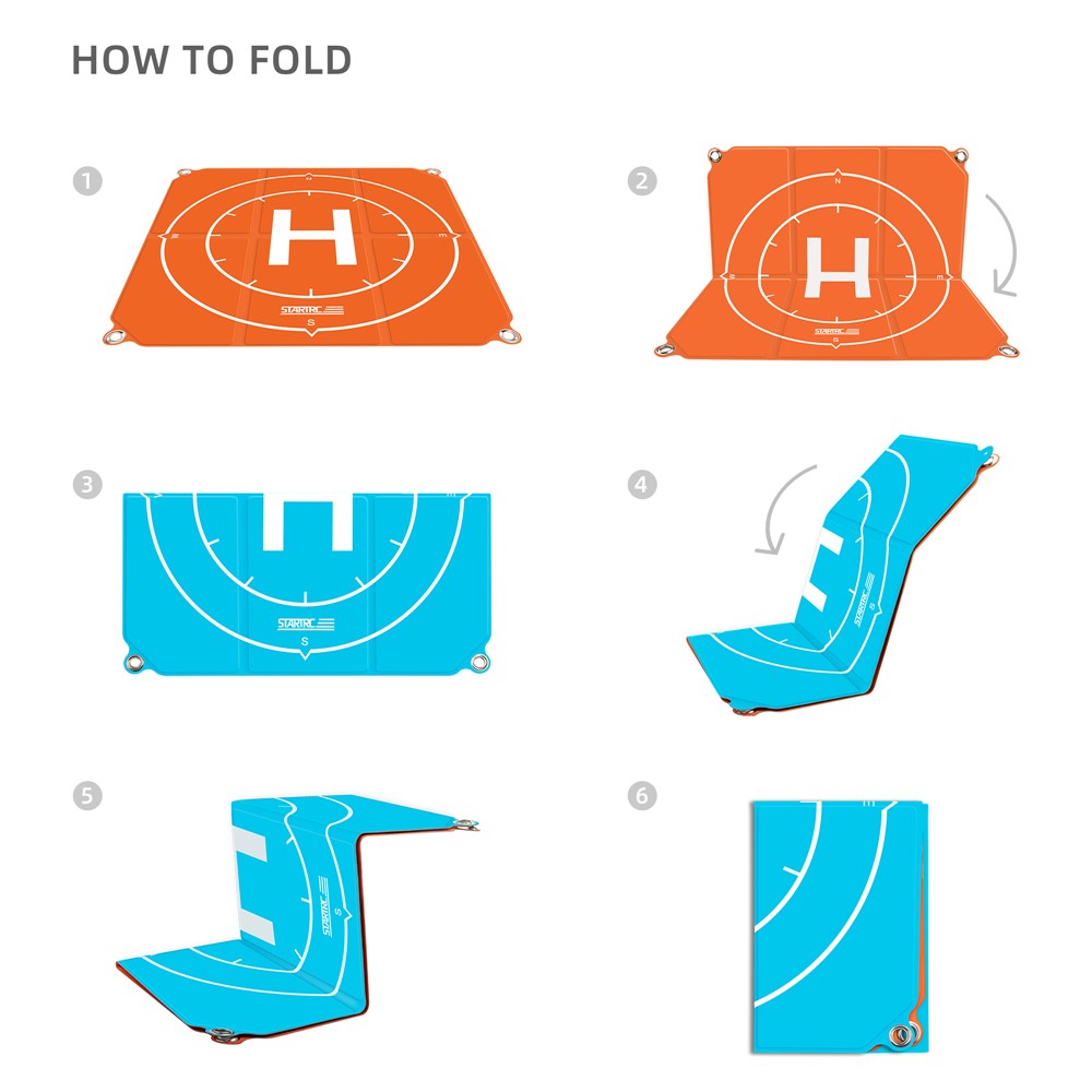 STARTRC 65cm Foldable Landing Pad Waterproof Drone Parking Apron with Ground Nails