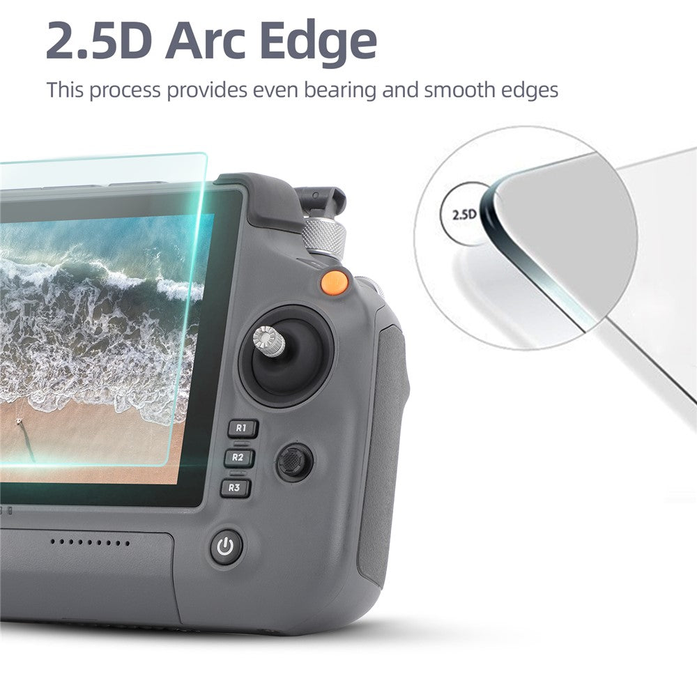 SUNNYLIFE BHM571 2PCS For DJI RC Plus HD Clear Tempered Glass Protector RC Remote Operation Screen Film