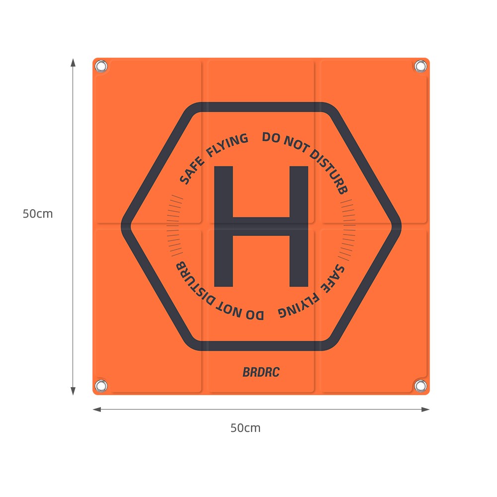 BRDRC Landing Pad for DJI Mini 3 Pro / Avata / Air 2 / Mini 2 / Mini SE / Mavic Mini 50cm PU Leather Drone Parking Apron Pad