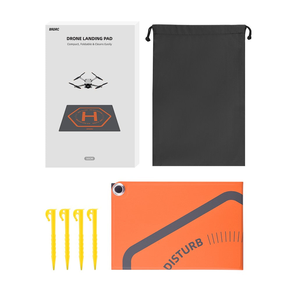 BRDRC Landing Pad for DJI Mini 3 Pro / Avata / Air 2 / Mini 2 / Mini SE / Mavic Mini 50cm PU Leather Drone Parking Apron Pad