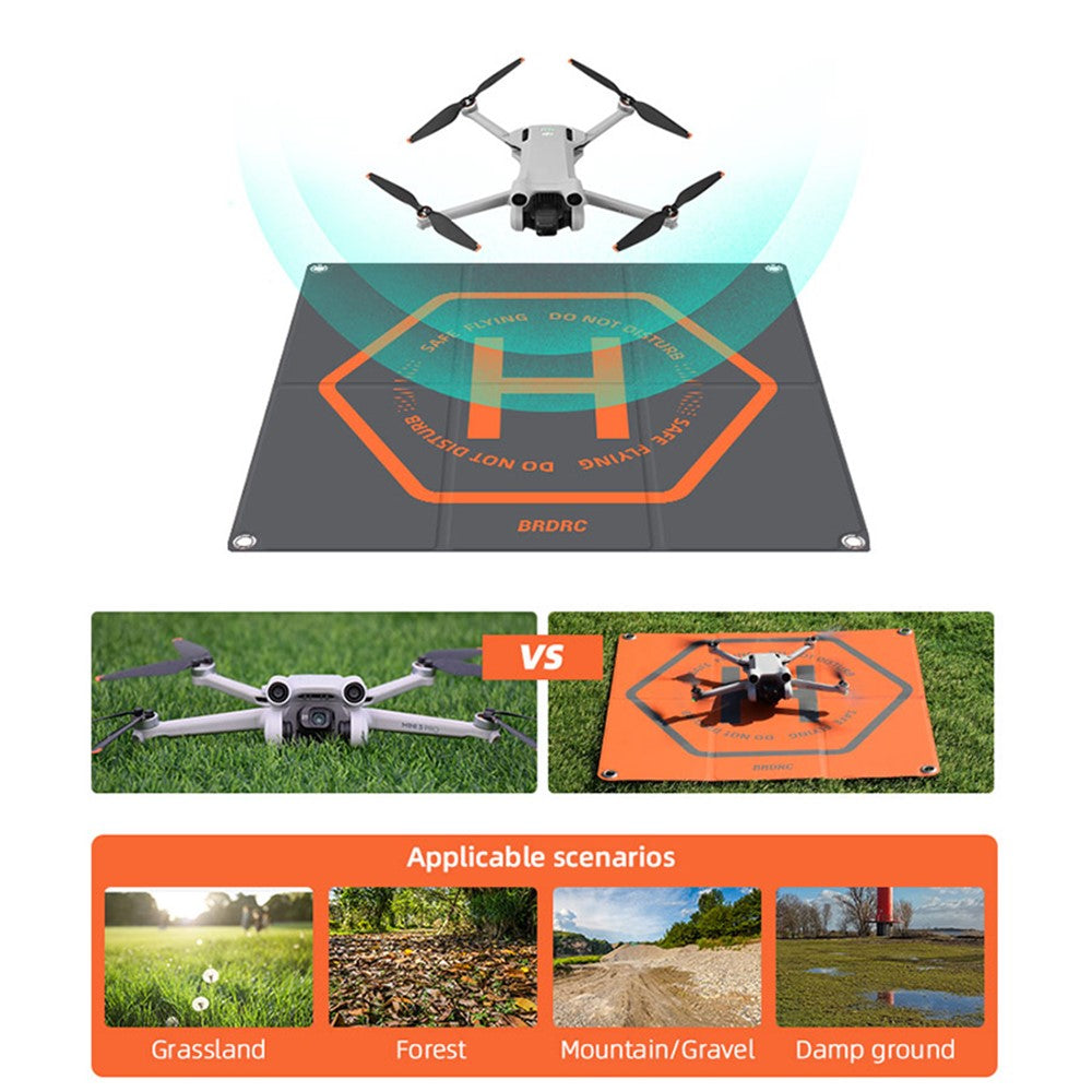 BRDRC Landing Pad for DJI Mini 3 Pro / Avata / Air 2 / Mini 2 / Mini SE / Mavic Mini 50cm PU Leather Drone Parking Apron Pad