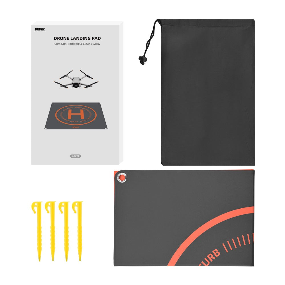 BRDRC Parking Apron Pad for DJI Mini 3 Pro / Avata / Air 2 / Mini 2 / Mini SE / Mavic Mini 65cm PU Leather Drone Landing Pad