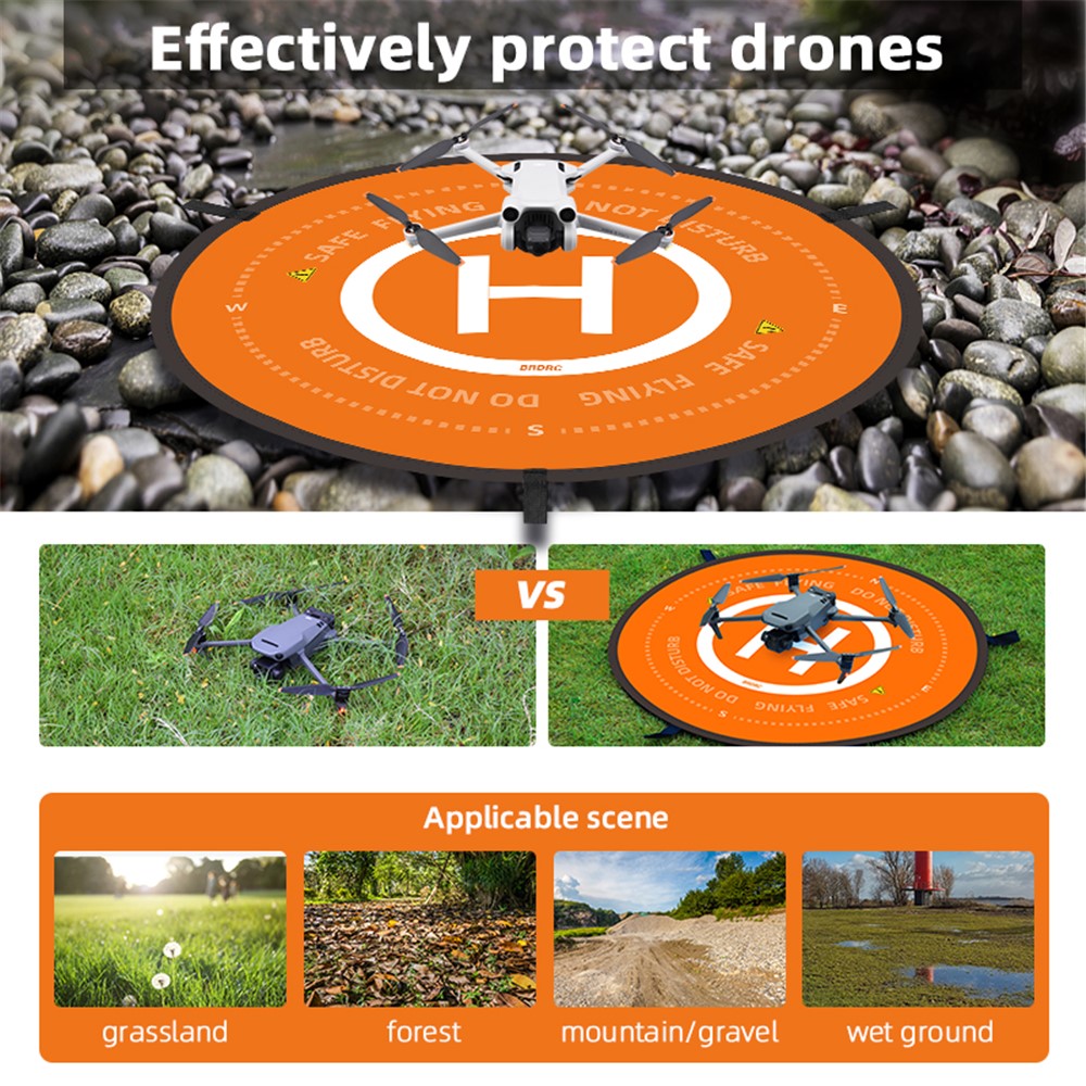 BRDRC For DJI Mini 3 Pro / Avata / Air 2 75cm Landing Pad Oxford Cloth Double-Sided Drone Parking Apron Pad
