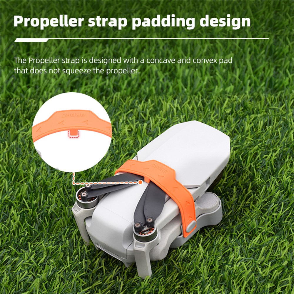 BRDRC Propeller Holder for DJI Mini 2 / Mavic Mini / Mini SE / Mini 2 SE , Silicone+ABS Drone Propellers Guard Strap