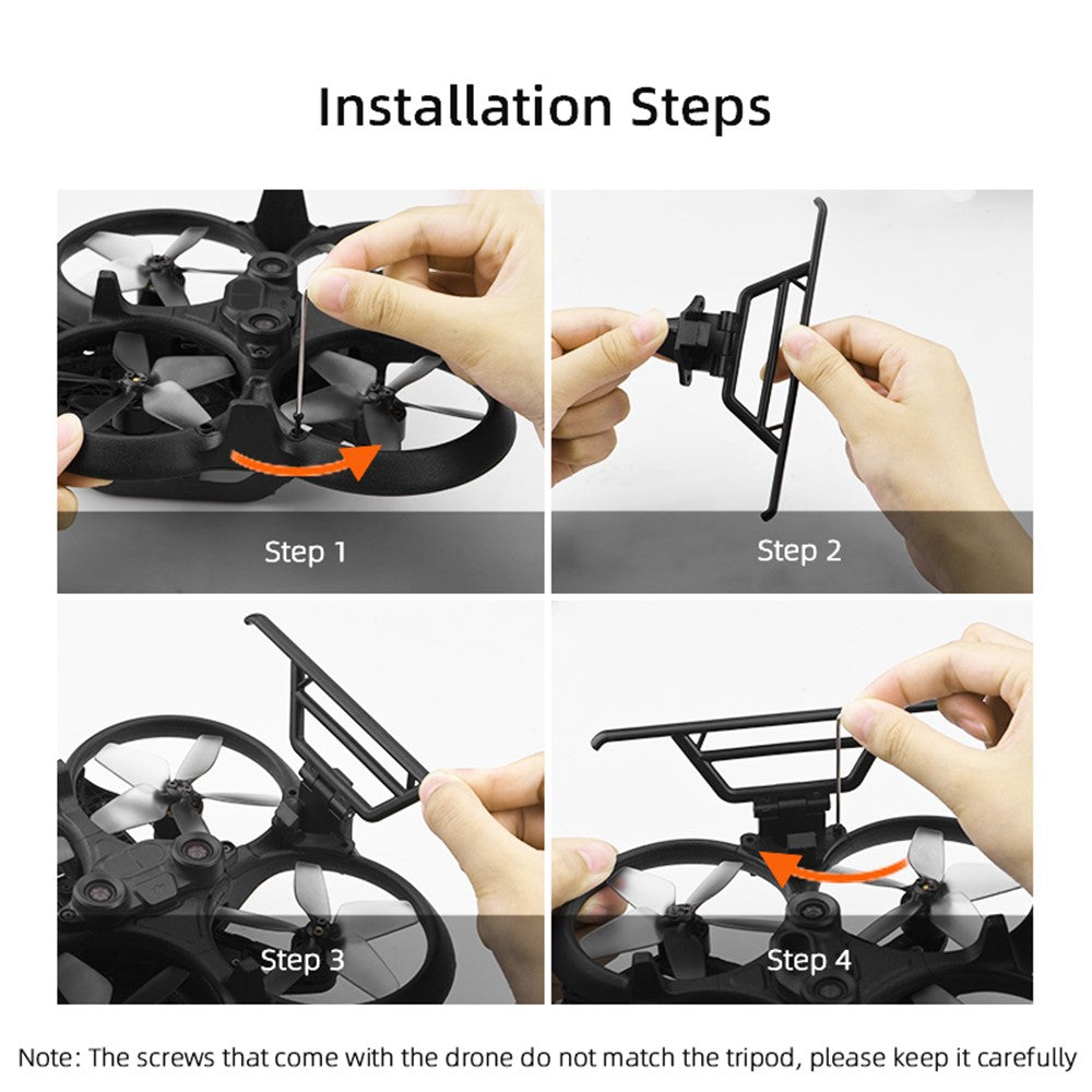 BRDRC 1 Set For DJI Avata Foldable Landing Gear ABS Heightened Extender Leg Support Protector Drone Accessory