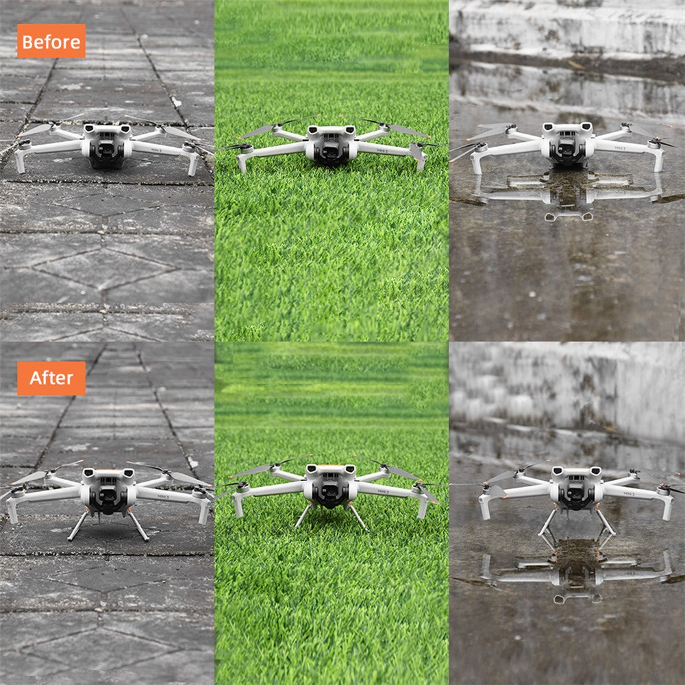 BRDRC For DJI Mini 3 / Mini 3 Pro Foldable Landing Gear ABS Height Extender with Silicone Strap