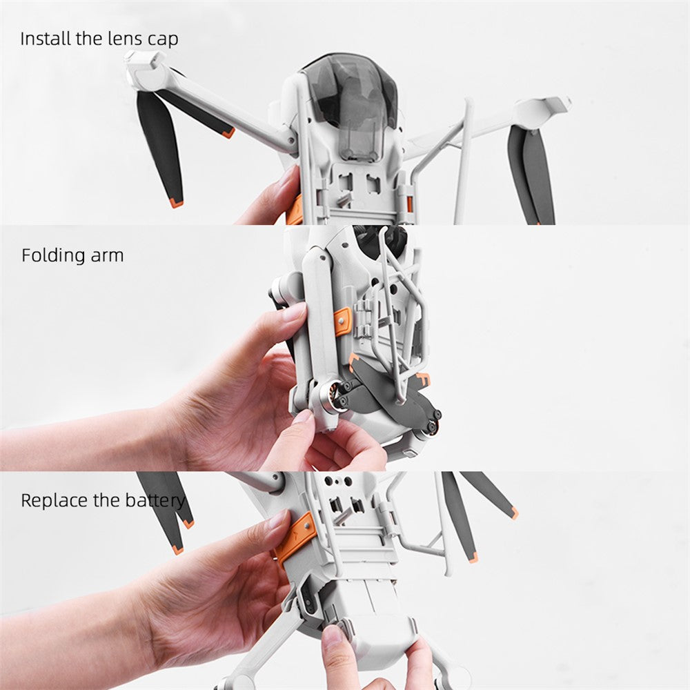 BRDRC For DJI Mini 3 / Mini 3 Pro Foldable Landing Gear ABS Height Extender with Silicone Strap
