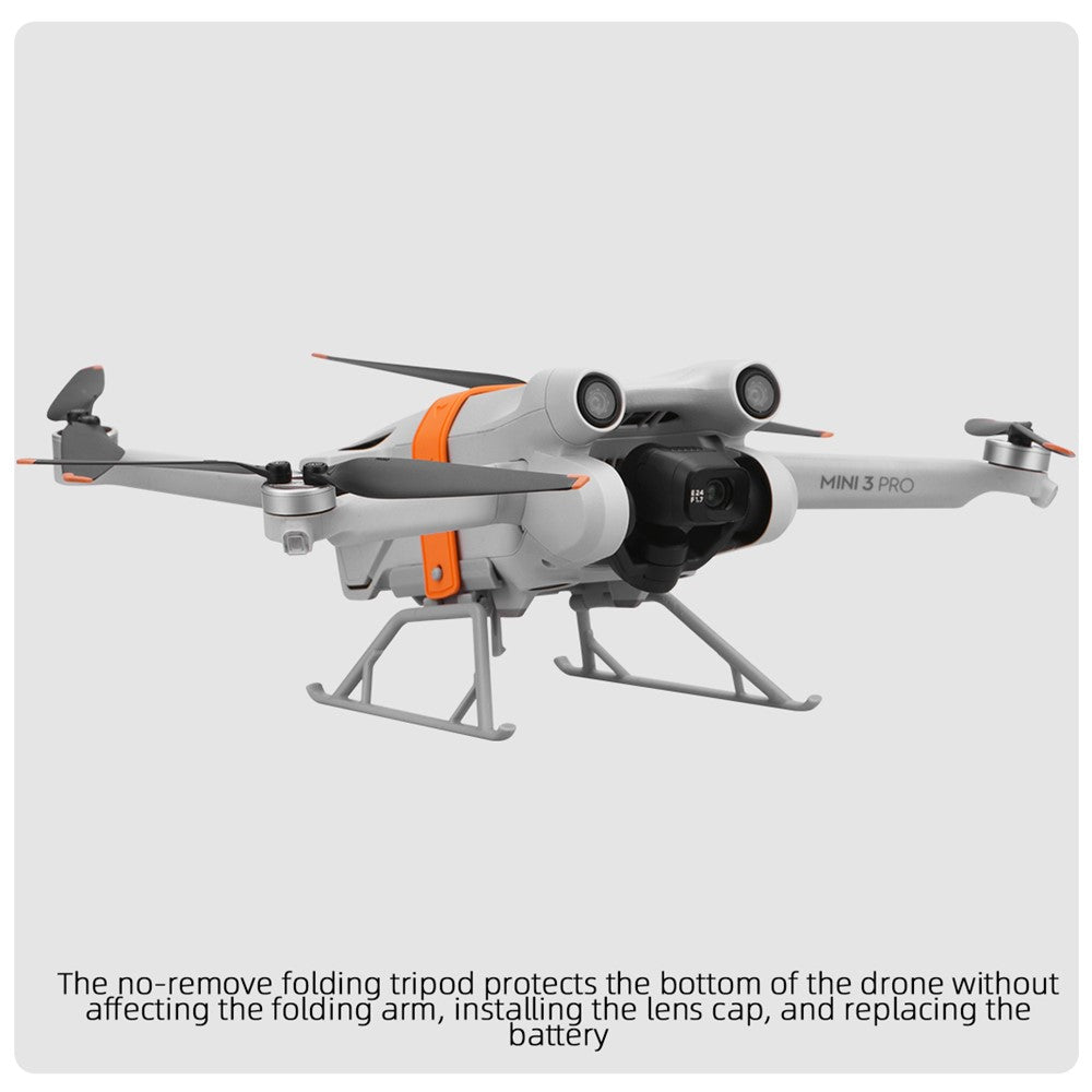 BRDRC For DJI Mini 3 / Mini 3 Pro Foldable Landing Gear ABS Height Extender with Silicone Strap