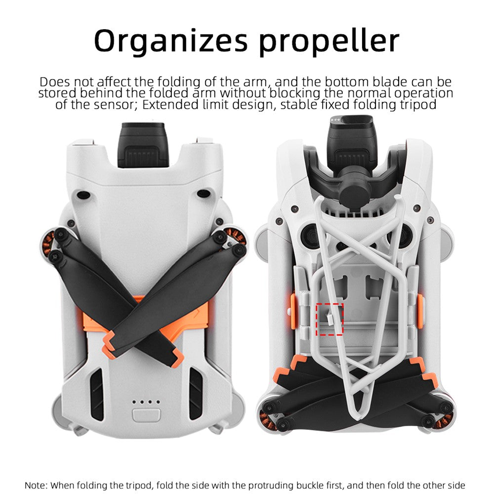 BRDRC For DJI Mini 3 / Mini 3 Pro Foldable Landing Gear ABS Height Extender with Silicone Strap