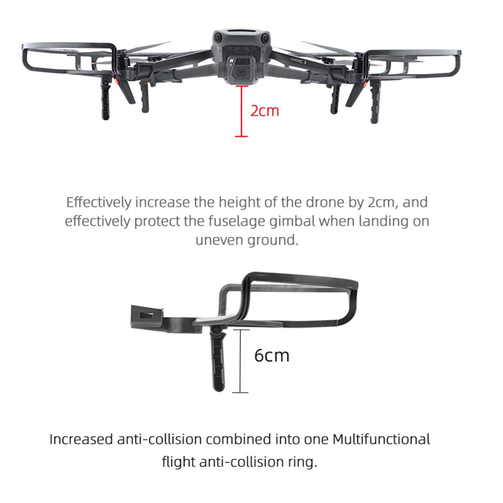 BRDRC 4Pcs / Set Drone Landing Gear Propeller Protector Anti-collision Guard for DJI Mavic 3 / Mavic 3 Pro