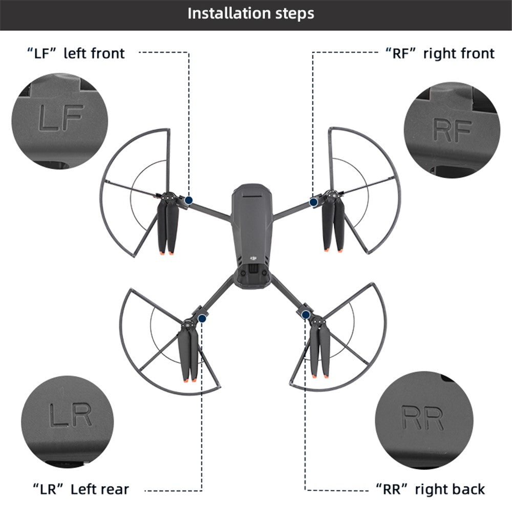 BRDRC 4Pcs / Set Drone Landing Gear Propeller Protector Anti-collision Guard for DJI Mavic 3 / Mavic 3 Pro