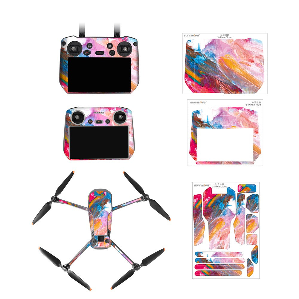 SUNNYLIFE M3P-TZ577 For DJI Mavic 3 Pro / Mavic 3 Classic / Mavic 3 Anti-Scratch Sticker Drone Protective Decal (for RC Pro Controller)