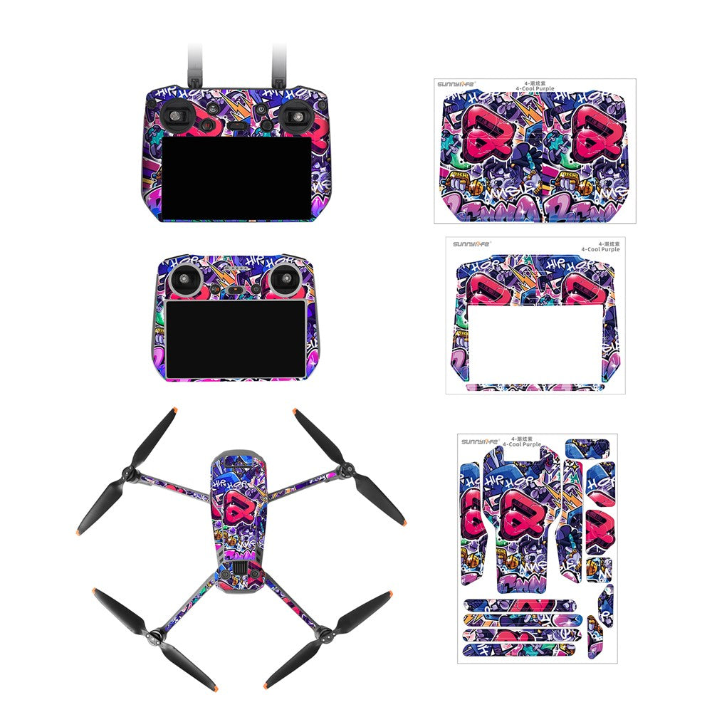 SUNNYLIFE M3P-TZ577 For DJI Mavic 3 Pro / Mavic 3 Classic / Mavic 3 Anti-Scratch Sticker Drone Protective Decal (for RC Pro Controller)