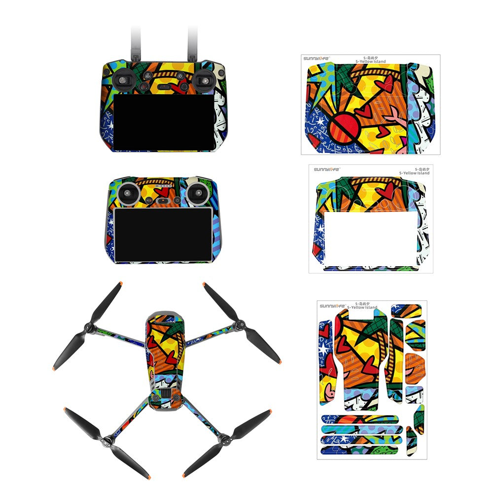 SUNNYLIFE M3P-TZ577 For DJI Mavic 3 Pro / Mavic 3 Classic / Mavic 3 Anti-Scratch Sticker Drone Protective Decal (for RC Pro Controller)