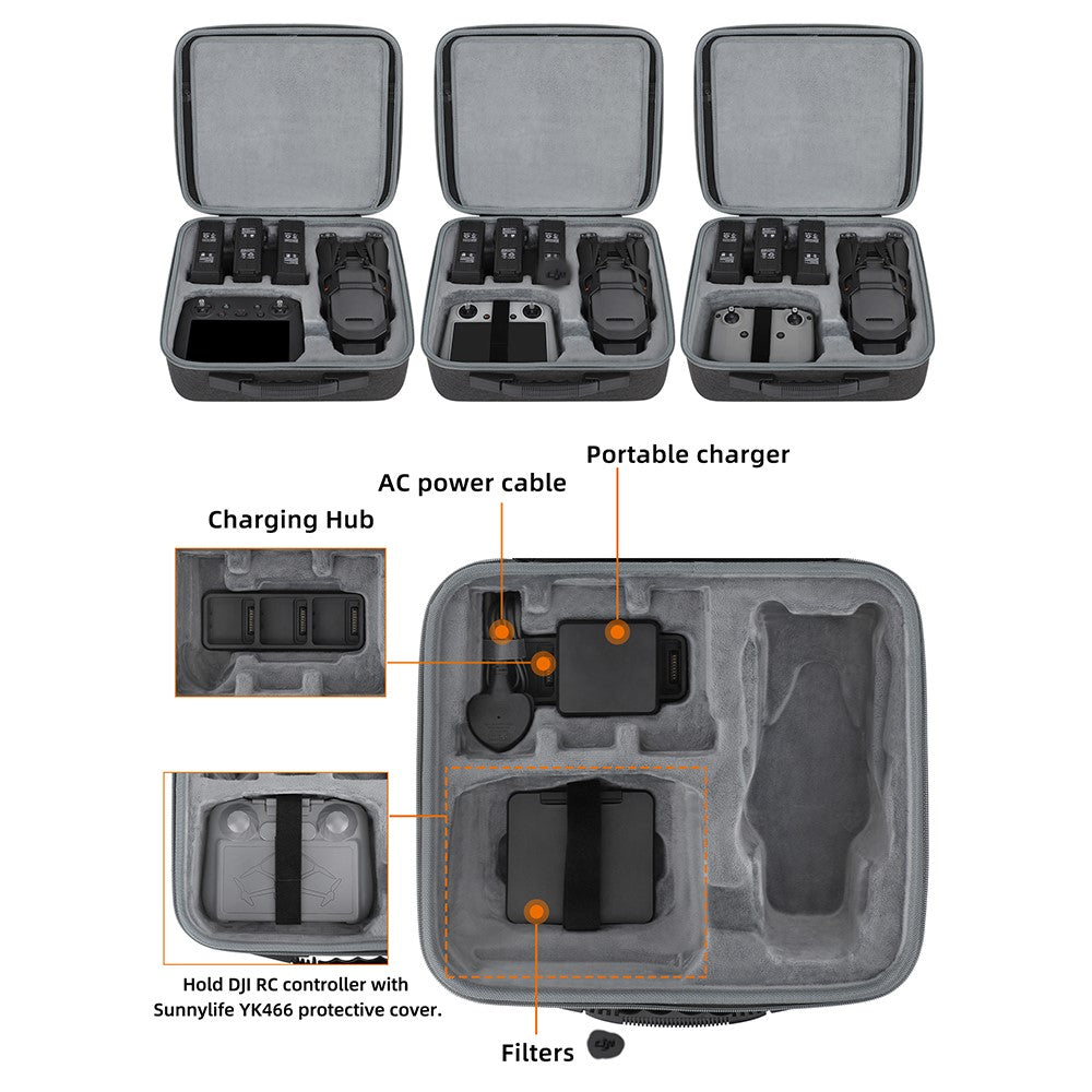 SUNNYLIFE B573 Storage Case for DJI Mavic 3 Pro / Mavic 3 Classic / Mavic 3 , Drone Accessories Cloth Carrying Box