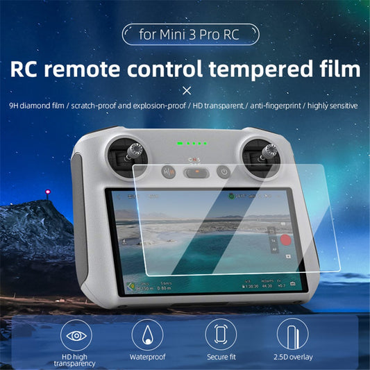 BRDRC For DJI Mini 3 Pro Remote Controller Screen Protector HD Clear Tempered Glass Film