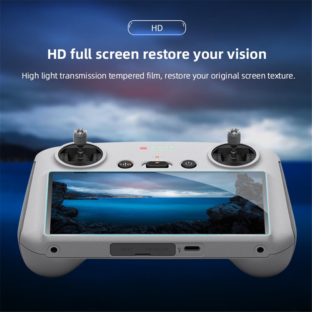 BRDRC For DJI Mini 3 Pro Remote Controller Screen Protector HD Clear Tempered Glass Film