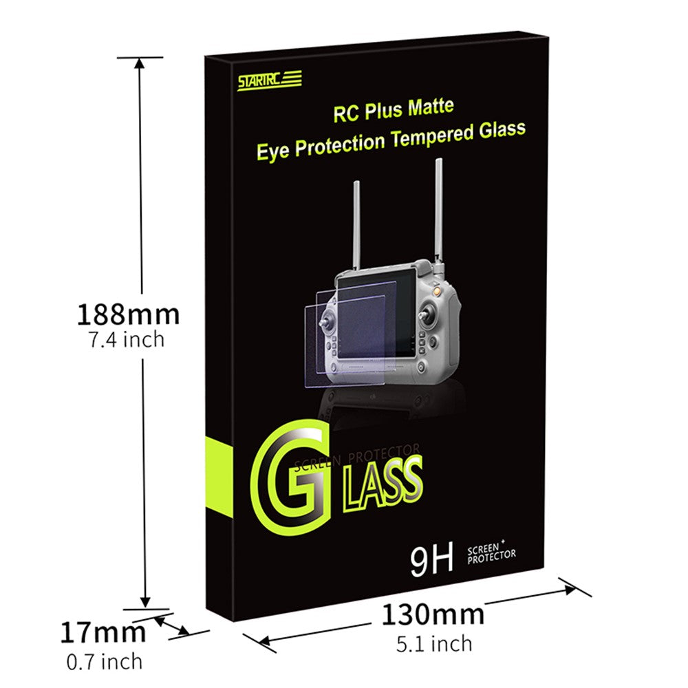 STARTRC 1120615 3Pcs For DJI RC Plus Remote Control with Screen Matte Eye Protection Film Tempered Glass Screen Protector