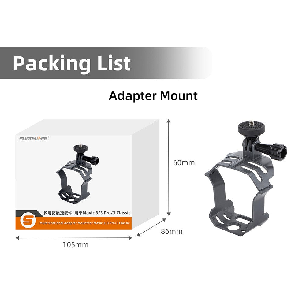 SUNNYLIFE GZ580 For DJI Mavic 3 / 3 Pro / 3 Classic Multifunctional Plastic Adapter Camera Mount Bracket