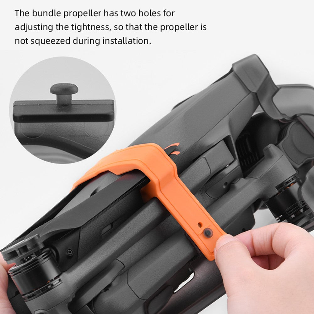 BRDRC For DJI Mavic 3 Pro Drone Propeller Fixing Holder Gimbal Lens Protector ABS+Silicone Propeller Fixer